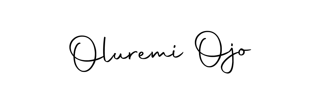 How to make Oluremi Ojo name signature. Use Autography-DOLnW style for creating short signs online. This is the latest handwritten sign. Oluremi Ojo signature style 10 images and pictures png