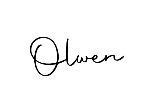 How to make Olwen name signature. Use Autography-DOLnW style for creating short signs online. This is the latest handwritten sign. Olwen signature style 10 images and pictures png