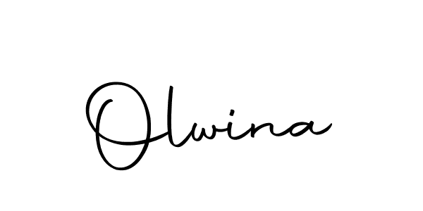 Use a signature maker to create a handwritten signature online. With this signature software, you can design (Autography-DOLnW) your own signature for name Olwina. Olwina signature style 10 images and pictures png