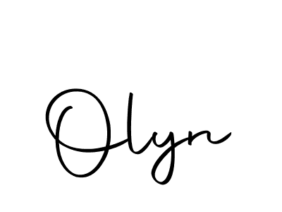 Olyn stylish signature style. Best Handwritten Sign (Autography-DOLnW) for my name. Handwritten Signature Collection Ideas for my name Olyn. Olyn signature style 10 images and pictures png