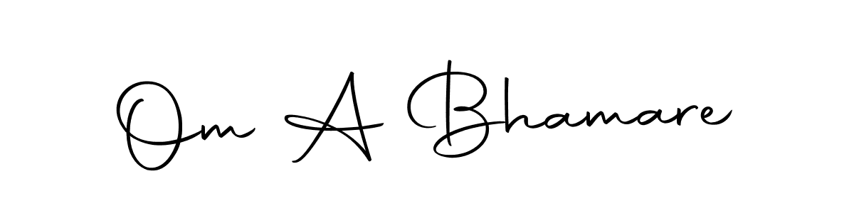 Also we have Om A Bhamare name is the best signature style. Create professional handwritten signature collection using Autography-DOLnW autograph style. Om A Bhamare signature style 10 images and pictures png