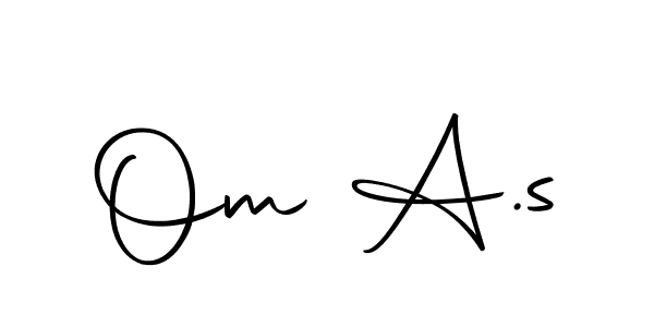 Make a beautiful signature design for name Om A.s. Use this online signature maker to create a handwritten signature for free. Om A.s signature style 10 images and pictures png