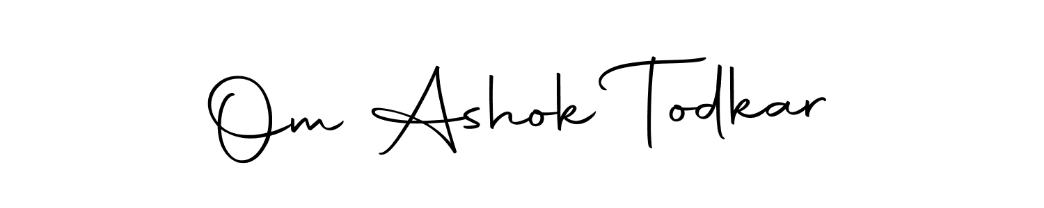 You can use this online signature creator to create a handwritten signature for the name Om Ashok Todkar. This is the best online autograph maker. Om Ashok Todkar signature style 10 images and pictures png
