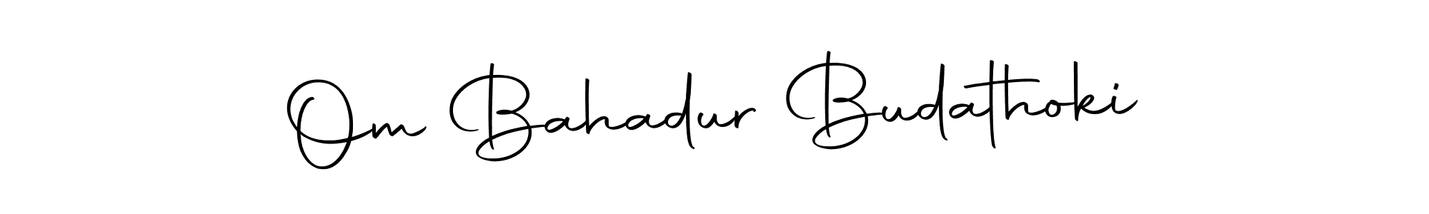 Create a beautiful signature design for name Om Bahadur Budathoki. With this signature (Autography-DOLnW) fonts, you can make a handwritten signature for free. Om Bahadur Budathoki signature style 10 images and pictures png