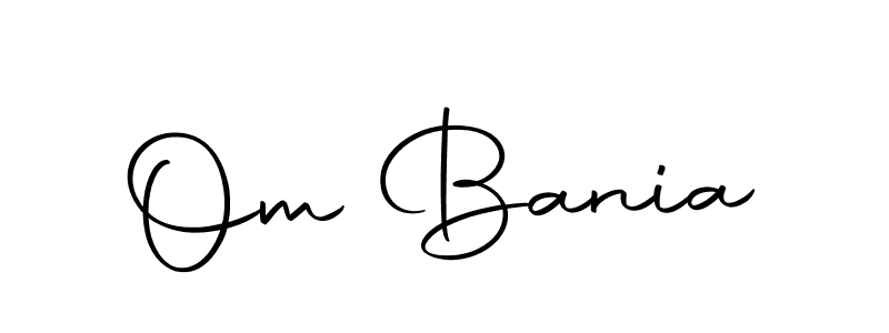 How to make Om Bania signature? Autography-DOLnW is a professional autograph style. Create handwritten signature for Om Bania name. Om Bania signature style 10 images and pictures png