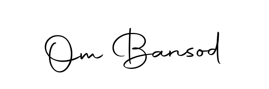 Make a beautiful signature design for name Om Bansod. With this signature (Autography-DOLnW) style, you can create a handwritten signature for free. Om Bansod signature style 10 images and pictures png