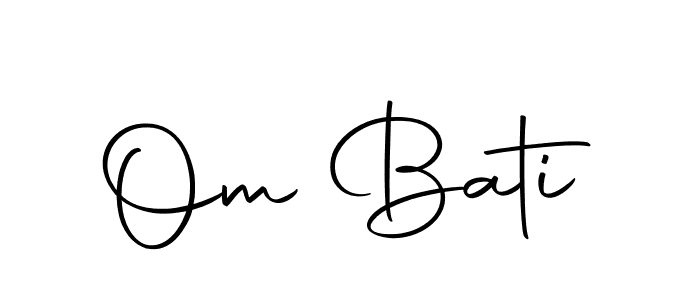 How to make Om Bati name signature. Use Autography-DOLnW style for creating short signs online. This is the latest handwritten sign. Om Bati signature style 10 images and pictures png