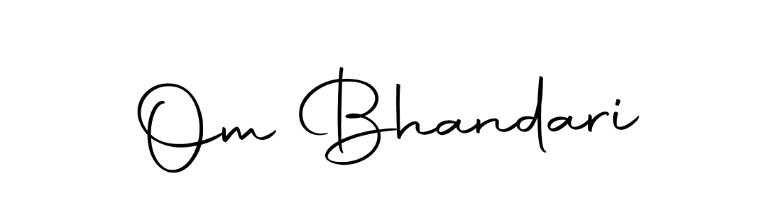 Design your own signature with our free online signature maker. With this signature software, you can create a handwritten (Autography-DOLnW) signature for name Om Bhandari. Om Bhandari signature style 10 images and pictures png