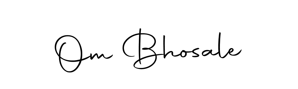 Create a beautiful signature design for name Om Bhosale. With this signature (Autography-DOLnW) fonts, you can make a handwritten signature for free. Om Bhosale signature style 10 images and pictures png