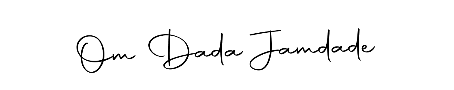 You can use this online signature creator to create a handwritten signature for the name Om Dada Jamdade. This is the best online autograph maker. Om Dada Jamdade signature style 10 images and pictures png