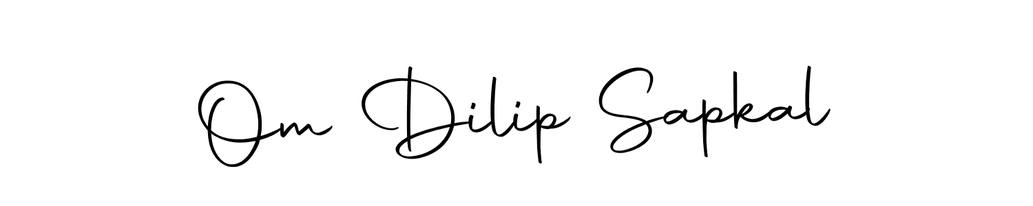 Om Dilip Sapkal stylish signature style. Best Handwritten Sign (Autography-DOLnW) for my name. Handwritten Signature Collection Ideas for my name Om Dilip Sapkal. Om Dilip Sapkal signature style 10 images and pictures png