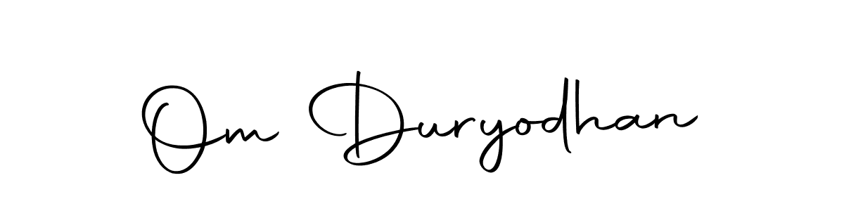 Also we have Om Duryodhan name is the best signature style. Create professional handwritten signature collection using Autography-DOLnW autograph style. Om Duryodhan signature style 10 images and pictures png