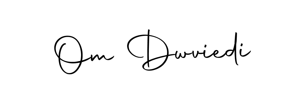 How to make Om Dwviedi name signature. Use Autography-DOLnW style for creating short signs online. This is the latest handwritten sign. Om Dwviedi signature style 10 images and pictures png