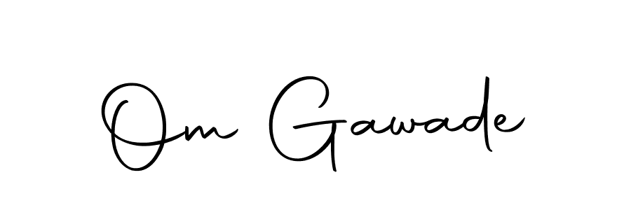How to make Om Gawade name signature. Use Autography-DOLnW style for creating short signs online. This is the latest handwritten sign. Om Gawade signature style 10 images and pictures png