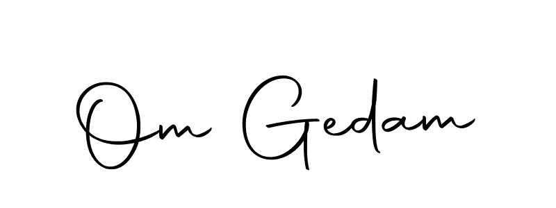 How to make Om Gedam name signature. Use Autography-DOLnW style for creating short signs online. This is the latest handwritten sign. Om Gedam signature style 10 images and pictures png