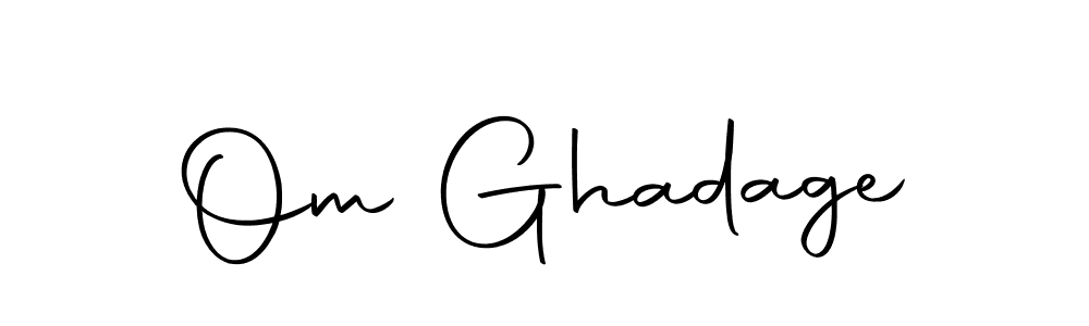 How to make Om Ghadage name signature. Use Autography-DOLnW style for creating short signs online. This is the latest handwritten sign. Om Ghadage signature style 10 images and pictures png