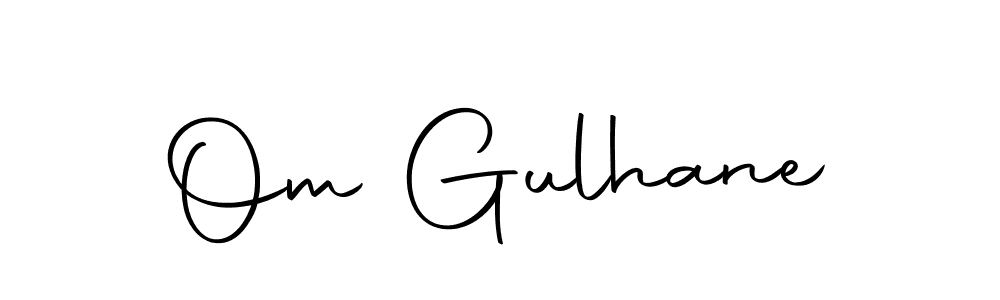 How to make Om Gulhane name signature. Use Autography-DOLnW style for creating short signs online. This is the latest handwritten sign. Om Gulhane signature style 10 images and pictures png