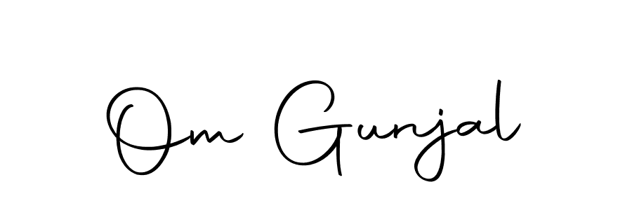 How to make Om Gunjal name signature. Use Autography-DOLnW style for creating short signs online. This is the latest handwritten sign. Om Gunjal signature style 10 images and pictures png