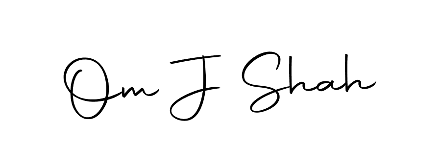 Create a beautiful signature design for name Om J Shah. With this signature (Autography-DOLnW) fonts, you can make a handwritten signature for free. Om J Shah signature style 10 images and pictures png