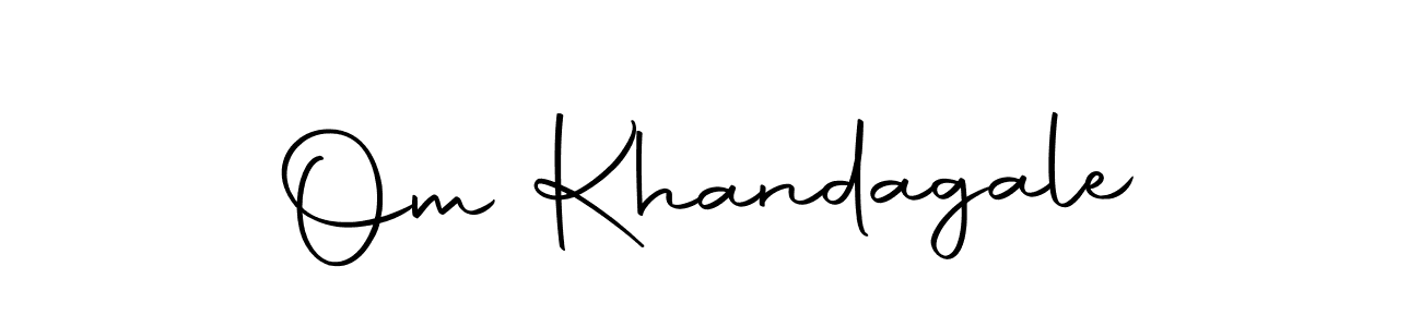 How to make Om Khandagale name signature. Use Autography-DOLnW style for creating short signs online. This is the latest handwritten sign. Om Khandagale signature style 10 images and pictures png
