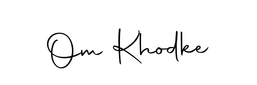 Create a beautiful signature design for name Om Khodke. With this signature (Autography-DOLnW) fonts, you can make a handwritten signature for free. Om Khodke signature style 10 images and pictures png