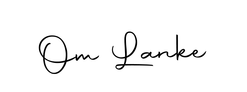 How to make Om Lanke name signature. Use Autography-DOLnW style for creating short signs online. This is the latest handwritten sign. Om Lanke signature style 10 images and pictures png