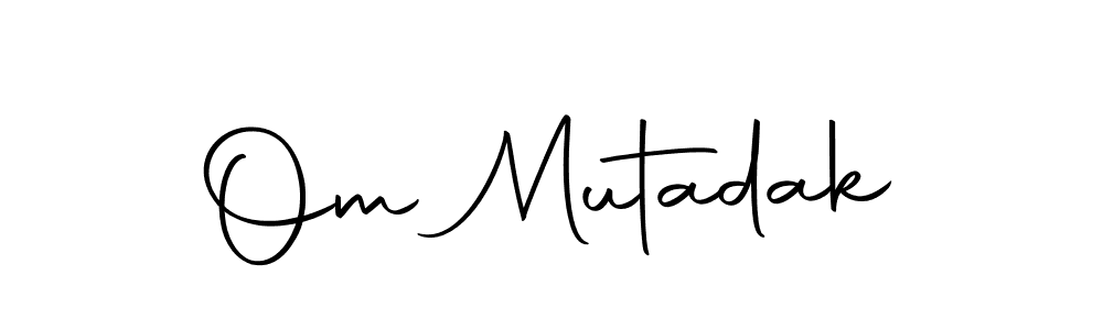 How to make Om Mutadak name signature. Use Autography-DOLnW style for creating short signs online. This is the latest handwritten sign. Om Mutadak signature style 10 images and pictures png