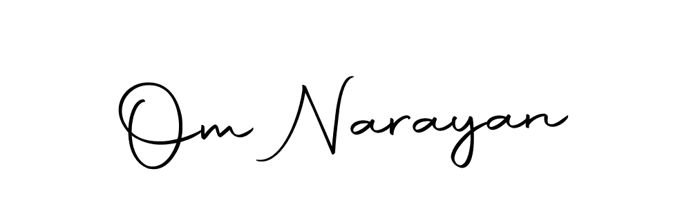 Create a beautiful signature design for name Om Narayan. With this signature (Autography-DOLnW) fonts, you can make a handwritten signature for free. Om Narayan signature style 10 images and pictures png