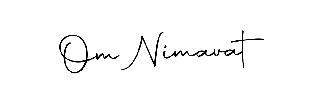 Create a beautiful signature design for name Om Nimavat. With this signature (Autography-DOLnW) fonts, you can make a handwritten signature for free. Om Nimavat signature style 10 images and pictures png