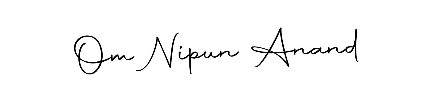 Make a beautiful signature design for name Om Nipun Anand. With this signature (Autography-DOLnW) style, you can create a handwritten signature for free. Om Nipun Anand signature style 10 images and pictures png