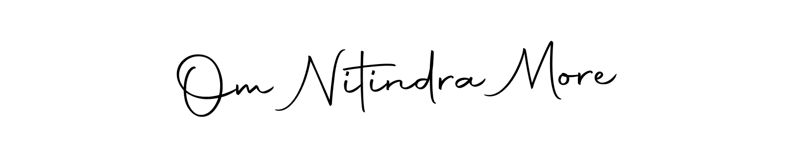 Design your own signature with our free online signature maker. With this signature software, you can create a handwritten (Autography-DOLnW) signature for name Om Nitindra More. Om Nitindra More signature style 10 images and pictures png