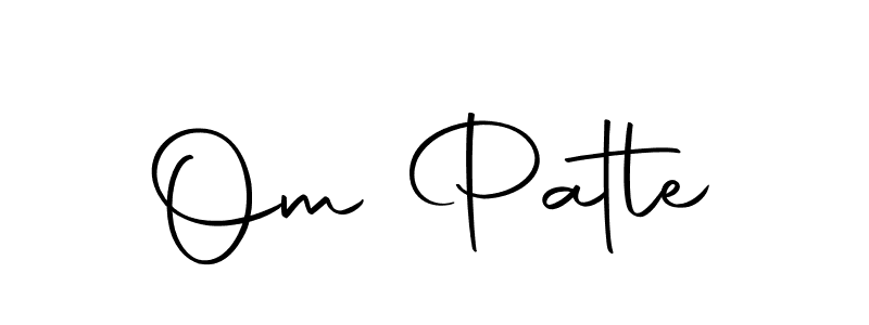 Design your own signature with our free online signature maker. With this signature software, you can create a handwritten (Autography-DOLnW) signature for name Om Patle. Om Patle signature style 10 images and pictures png