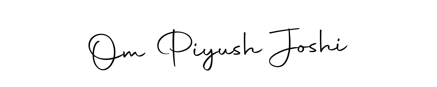 You should practise on your own different ways (Autography-DOLnW) to write your name (Om Piyush Joshi) in signature. don't let someone else do it for you. Om Piyush Joshi signature style 10 images and pictures png