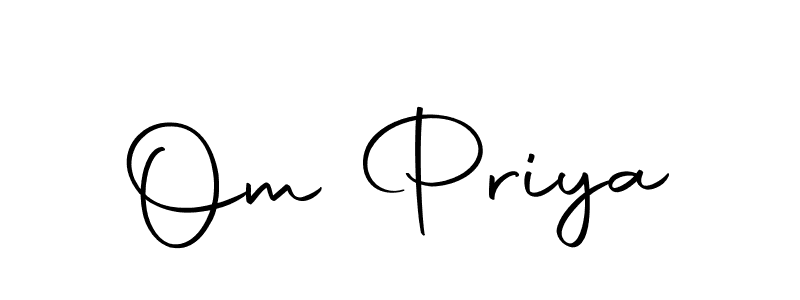 How to make Om Priya signature? Autography-DOLnW is a professional autograph style. Create handwritten signature for Om Priya name. Om Priya signature style 10 images and pictures png