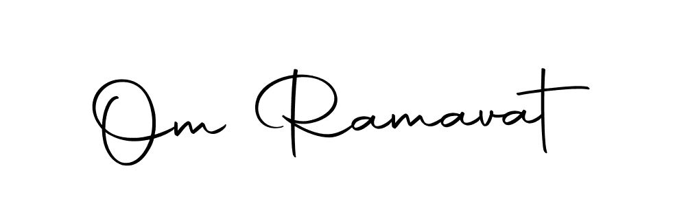 How to make Om Ramavat name signature. Use Autography-DOLnW style for creating short signs online. This is the latest handwritten sign. Om Ramavat signature style 10 images and pictures png