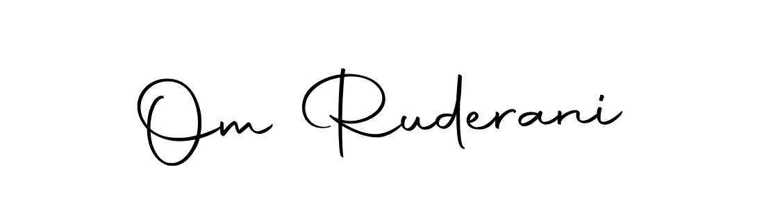 Use a signature maker to create a handwritten signature online. With this signature software, you can design (Autography-DOLnW) your own signature for name Om Ruderani. Om Ruderani signature style 10 images and pictures png