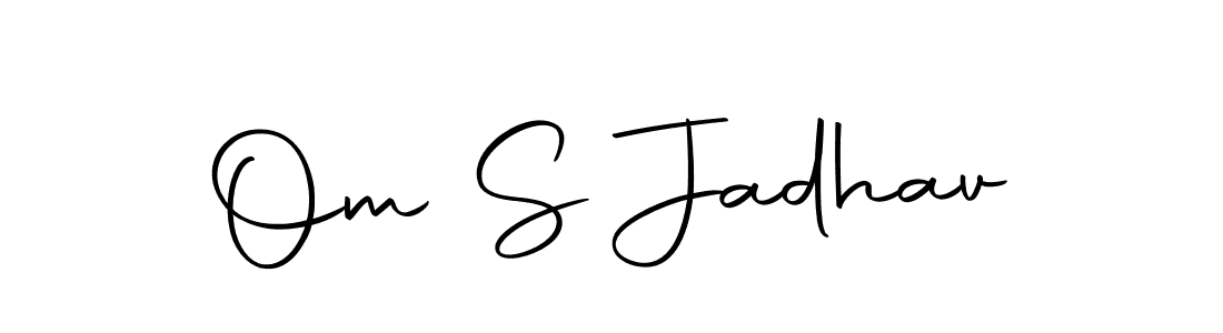 Create a beautiful signature design for name Om S Jadhav. With this signature (Autography-DOLnW) fonts, you can make a handwritten signature for free. Om S Jadhav signature style 10 images and pictures png