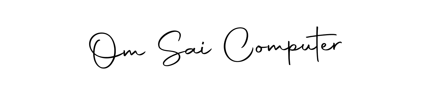 This is the best signature style for the Om Sai Computer name. Also you like these signature font (Autography-DOLnW). Mix name signature. Om Sai Computer signature style 10 images and pictures png