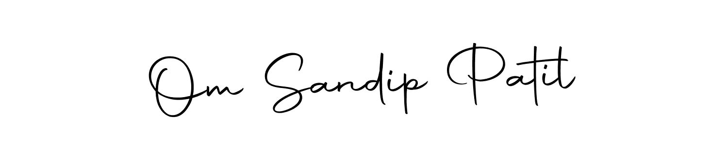 Om Sandip Patil stylish signature style. Best Handwritten Sign (Autography-DOLnW) for my name. Handwritten Signature Collection Ideas for my name Om Sandip Patil. Om Sandip Patil signature style 10 images and pictures png