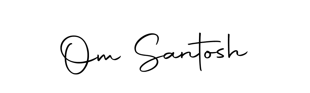 You should practise on your own different ways (Autography-DOLnW) to write your name (Om Santosh) in signature. don't let someone else do it for you. Om Santosh signature style 10 images and pictures png