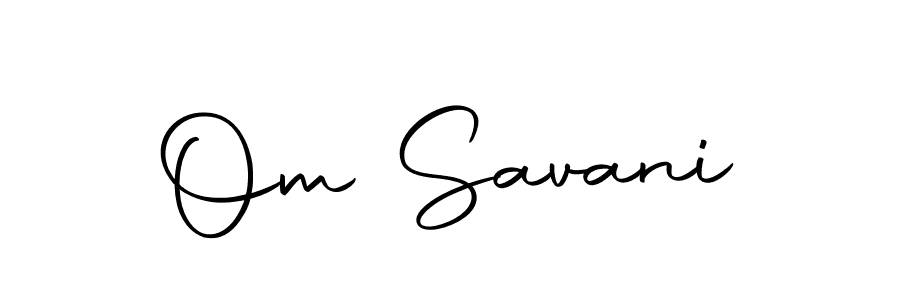 How to make Om Savani name signature. Use Autography-DOLnW style for creating short signs online. This is the latest handwritten sign. Om Savani signature style 10 images and pictures png