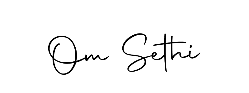 Make a beautiful signature design for name Om Sethi. With this signature (Autography-DOLnW) style, you can create a handwritten signature for free. Om Sethi signature style 10 images and pictures png