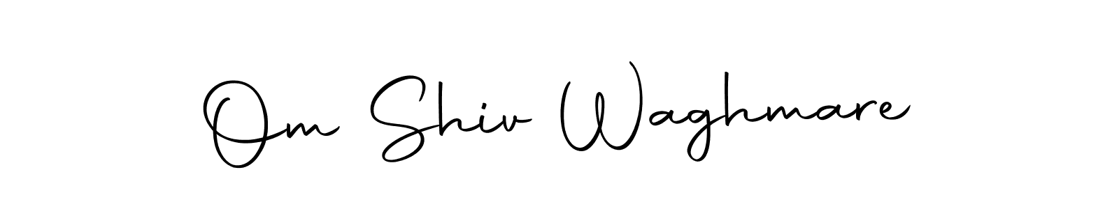 How to make Om Shiv Waghmare name signature. Use Autography-DOLnW style for creating short signs online. This is the latest handwritten sign. Om Shiv Waghmare signature style 10 images and pictures png