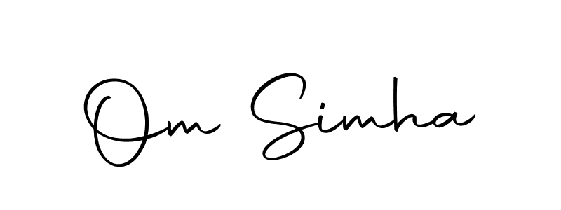 Use a signature maker to create a handwritten signature online. With this signature software, you can design (Autography-DOLnW) your own signature for name Om Simha. Om Simha signature style 10 images and pictures png