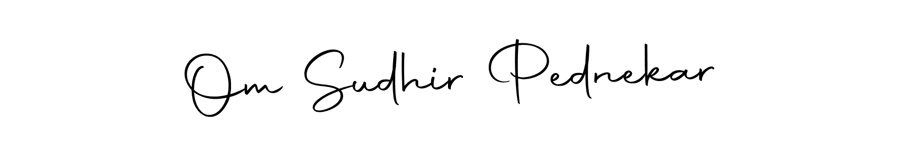 Create a beautiful signature design for name Om Sudhir Pednekar. With this signature (Autography-DOLnW) fonts, you can make a handwritten signature for free. Om Sudhir Pednekar signature style 10 images and pictures png