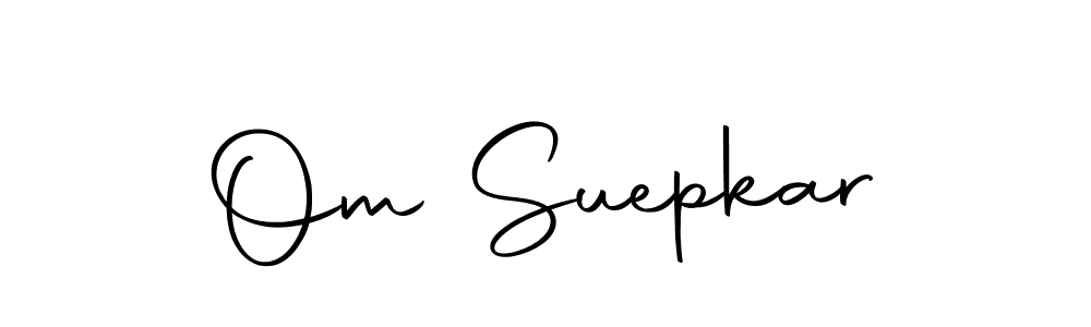 Also we have Om Suepkar name is the best signature style. Create professional handwritten signature collection using Autography-DOLnW autograph style. Om Suepkar signature style 10 images and pictures png
