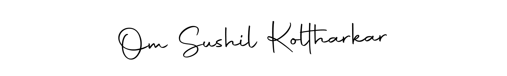 The best way (Autography-DOLnW) to make a short signature is to pick only two or three words in your name. The name Om Sushil Koltharkar include a total of six letters. For converting this name. Om Sushil Koltharkar signature style 10 images and pictures png