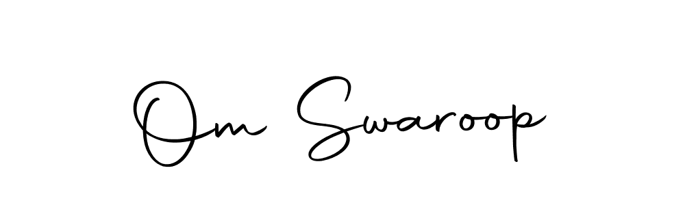You should practise on your own different ways (Autography-DOLnW) to write your name (Om Swaroop) in signature. don't let someone else do it for you. Om Swaroop signature style 10 images and pictures png
