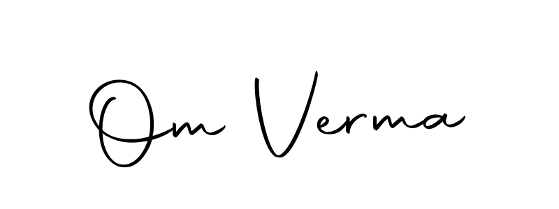 Design your own signature with our free online signature maker. With this signature software, you can create a handwritten (Autography-DOLnW) signature for name Om Verma. Om Verma signature style 10 images and pictures png