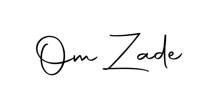 How to make Om Zade name signature. Use Autography-DOLnW style for creating short signs online. This is the latest handwritten sign. Om Zade signature style 10 images and pictures png